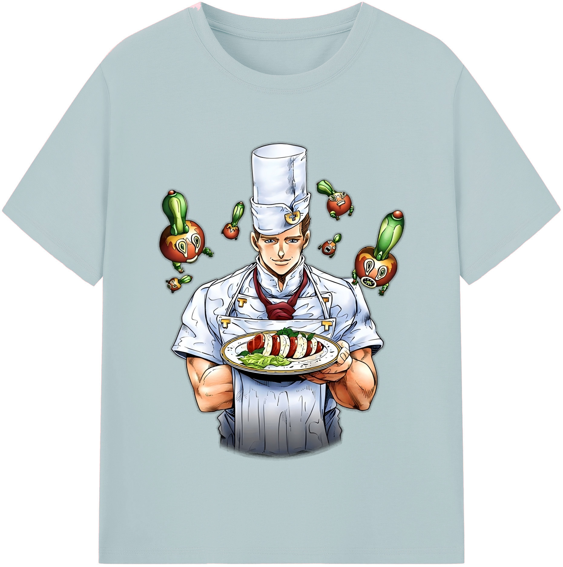 （画像用） ジョジョの奇妙な冒険 Tonio Trussardi JoJo's Bizarre Adventure トニオ?トラッサルディ 綿100％半袖Tシャツ（フロントプリント）